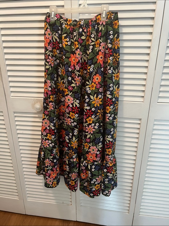 SHEIN Dresses & Skirts - #2014: Floral Maxi Skirt - Black with Multicolor Flowers